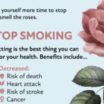 Give yourself more time to stop and smell the roses - Stop Smoking Poster